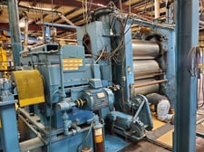 24" x 68" Farrel-Birmingham, 3-Roll Vertical Calender, 125 HP, 300 RPM, 37.63:1 Philadelphia gearbox ratio