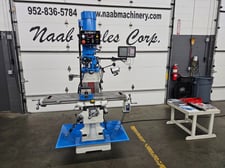 Summit #EVS349B, Vertical Knee Mill/Turret Milling Machine, 9" x 49" table, 31" X, 13" Y, 15" ram adjustment