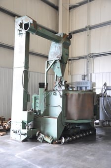 72" Disa/Goff #72-5-22, Rotary Table Shot Blast Machine, (5) 22" diameter x 13.25" high rotating tables, 15