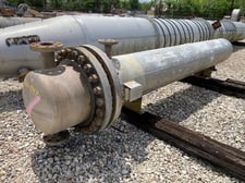 416 SQ.FT. STAINLESS STEEL SHELL AND TUBE HEAT EXCHANGER; MFG. ALASKAN COPPER WORKS.; NATIONAL BOARD: 1747;