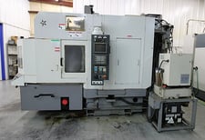 Enshu #JE40, horizontal machining center, 30 automatic tool changer, Fanuc 18M, 10000 RPM, Cat 40, twin pallet