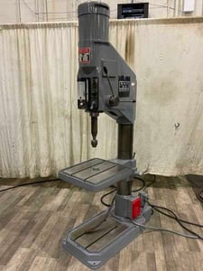 32" Wilton #32100, single spindle drill, manual table height, #5MT, 4 HP, 85-1740 RPM