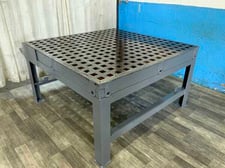 5' x 5' Acorn welding table, 5-1/2" plate thickness, 34" height on stand