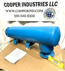 Universal AET #RISY/SDY-4, positive displacement blower silencer, 4-1/2" ID inlet/outlet, 9" flanges diameter