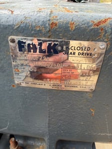 4.1 HP @ 1750 RPM, Falk #1030FZ2A, 56 RPM output, 1.37 service factor, 31.06 ratio