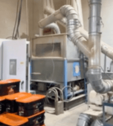 Hoeker #Magnum, Briquette Press Line, Fanuc R2000 Robotic Stacking