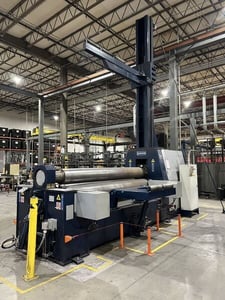 10' x 1" Faccin #HAV-3145, Hydraulic 3-roll Plate Roll, Siemens digital read out, 17.7" diameter top rolls