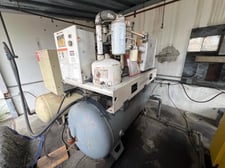 Gardner-Denver #EBEQGF, Gardner Denver Rotary Screw Air Compressor, tank mount, 30 HP, 1994