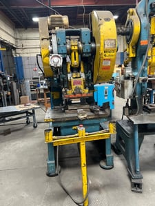 60 Ton, Rousselle #6F, OBI Punch Press, back geared, 3" stroke, 20" throat, 15 HP
