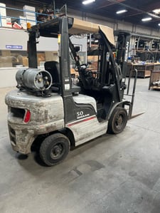 4050 lb. Nissan (UniCarriers) #MP1F2A25LV, LP Forklift, 187" lift