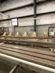 255" Roper Whitney #AM2116, Folder, 16 gauge MS, 20 gauge Stainless Steel, 5 finger backgauge, 49" back gauge