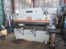 100 Ton, Accurpress #71008, Hydraulic press brake, 8' overall, 76" between housing, 8" stroke, 16" open, 8"