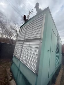 750 KW Cummins #DFGE-5690967, Diesel Generator, 1006 HP, QSX15-G9 NR2 Engine, 480 Volts, sound attenuated