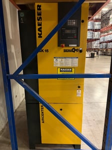 Kaeser #SK-15, compressor, 15 HP, 47,743 total hours for sale, 2015
