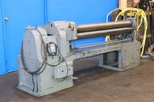 60" x 10" gauge Webb #2L, plate bending roll, 3 HP, manual roll adjustment, forward/off/reverse directional