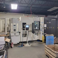 Okuma #MB-400H, CNC horizontal machining center, OSP-P300MA, 64 automatic tool changer, 22" X, 22" YH, 24.6"