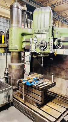 5' -15" Carlton, radial arm drill press, #5MT, power arm elevation, power clamping
