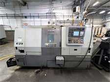 Hyundai Kia #SKT21LMS, CNC lathe, 21.6" swing, 8" chuck, 2.6" bar, 27.5" centers, A2-6, Fanuc Oi-TC, tool