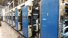 Harris #M1000A2, Double Web Offset Press System, 8 unit, 22.75" Cutoff, 38" width, 32 page, 45000 impressions