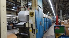 Harris #M1000B, Web Offset Press System, 6 Unit, 22.75" Cutoff, 38" width, 50000 IPH, 1991