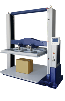 22500 lbf. (100kN) Frank Bacon #FB-100EM-PC, package compression test system, 60" testing opening, new