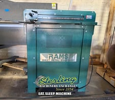 24" x 16" gauge Rams, slitter, 65 FPM, 1 HP, adj top cutter