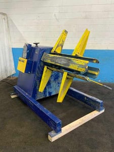 10000 lb. Mecon Industries #10036, power uncoiler, 36" width, 60" outside dimensions, 18"-22" ID, vari-speed