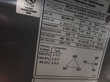 4 KVA 480 Delta Primary, 208Y/120 Secondary, Rex Power Magnetics #BC4H-M, transformer, 2022