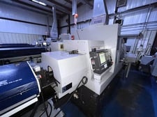 Tsugami #BO386-III, CNC swiss lathe, 1.5" capacity, 8-Axis, Fanuc 31I-B, 12' Edge Patriot 5551 barfeed, 2018