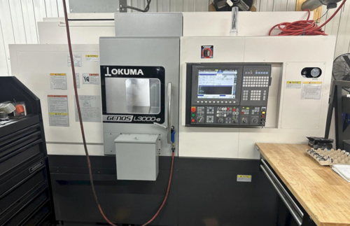 Okuma #Genos-L400II-E, CNC Lathe, 2-Axis, 20.4" Swing, 15.35" Turning diameter, 10" Chuck, 3.1" Bar, 20 HP