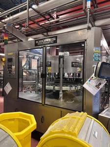 AMBEC, Bottle Filling & Palletizing Line, 12 oz. bottle filling, Krones Solomatic labeler, Filtec FT-50 label