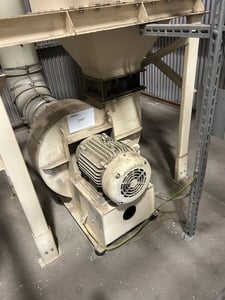 4415 cfm, Konrad Reitz #MXE025-012530-60, Radial/Centrifugal Process Fan, 1.17 kg/m inlet density, 9.25 HP