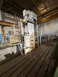 5.1" Alesa Monti #MMC-TG35, 4-Axis CNC floor type horizontal boring mill, 492" X, 138" Y, 50 HP, 2000 RPM