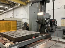 4.33" Kuraki #KBT-1105DX, CNC rotary table type horizontal boring mill, 1985