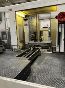 4.3" Toshiba #BTD-200QH, CNC table type horizontal boring mill, 60" X, 47.2" Y, 40 HP, 3000 RPM, 2013
