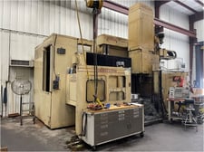 48" Giddings & Lewis #48VTC, CNC vertical boring mill, 60" swing, 350 RPM, 24 ATC, live milling, Fanuc 0i-TF