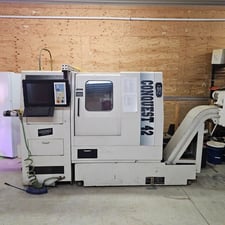 Hardinge #Conquest-42, CNC lathe, 19.5" swing, 1.3" bar capacity, 5000 RPM, 10 HP, 1990