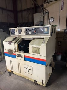 Takisawa #TC-1, CNC lathe, 17.7" centers, 6" chuck, 1.2" bar capacity, 4500 RPM, 9 HP
