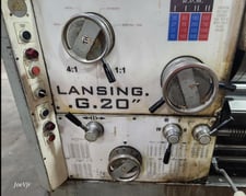 18/26" x 120" Lansing #G20, big bore engine lathe, 1980