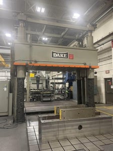 300 Ton Dake #300, hydraulic spotting press, 60" x 108" bed