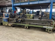 30" x 120" Kingston #HR3000, engine lathe, 21" swing over cross slide, 4-jaw 25" chuck, roller type steady