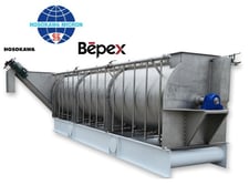 Hosokawa Bepex Rietz, Stainless thermascrew dryer thermal screw blancher, 375 cu.ft.