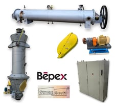 30" x 208" Bepex Solidaire #SJ30-14, jacketed paddle dryer polymer processor system, 75 HP