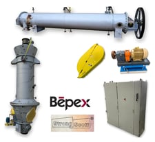 30" x 208" Bepex Solidaire #SJ30-14, jacketed paddle dryer polymer processor system, 75 HP