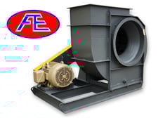 33000 cfm @ 11 S.P., Fan Equipment Co., backward incline centrifugal fan, 100 HP V-belt drive