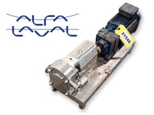Alfa-Laval #SRU Series, Stainless steel sanitary rotary lobe pump, 2 HP, 200 psi, 1000 RPM