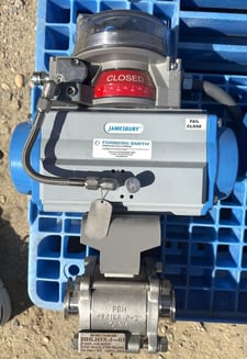 2" Jamesbury #VPVL350SR4/5BD, ball valve, pneumatic actuator, 60 psi @ 44.2 ft-lbs, 116 psi (8 Bar), (13