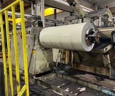 72" x .135" B & K, Cut-To-Length line, 40000 lb., 20"-24" ID, 250 FPM, 19 rolls, hydraulic expansion