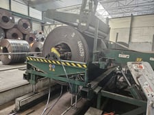 84" x .393" Red Bud, Cut-To-Length line, 80000 lb., 18.5"-20.5" hydraulic expansion, (11) 6" rolls, 2007