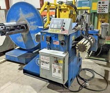 6000 lb. Trim Coil Winding Line Michigan Roll Form 24" x 0.024" capacity, VHCH 60 motorized uncoiler, 26" W